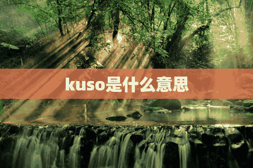 kuso是什么意思(kuso是什么意思日语)